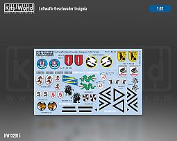 Kitsworld 1/32 Scale - Luftwaffe Geschwader Insignia - Full Colour Decal KW132015 Luftwaffe Geschwader Insignia 